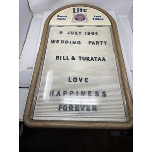 Miller Lite 1984 marquee sign unique wedding dislplay vintage letters removable